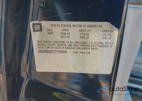 2007 Buick Lacrosse Cxl from USA, damaged, VIN 2G4WD582171163042